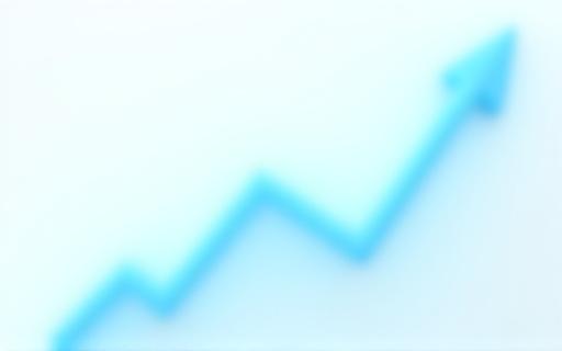 A graph showing upward growth and positive trend lines.